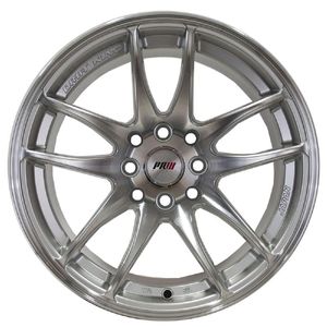 Paquete de 4 Rines 15X8 4-100/114.3 PRW Mod: P135 ET20 CB73.1 HYPER SILVER MACHINE FACE
