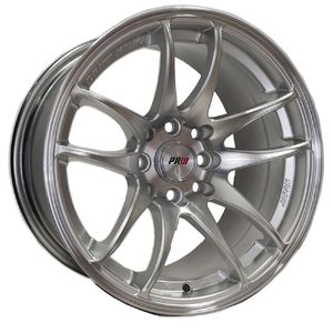 Paquete de 4 Rines 15X8 4-100/114.3 PRW Mod: P135 ET20 CB73.1 HYPER SILVER MACHINE FACE