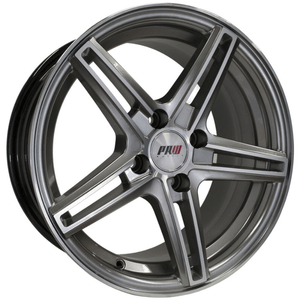 Paquete de 4 Rines 15X7 4-100 PRW MOD: P576 ET30 CB73.1 HYPERO SILVER MACHINE FACE