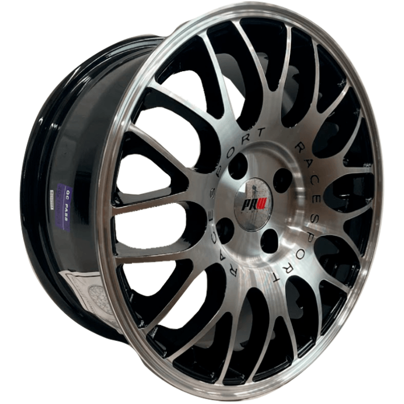 Paquete de 4 Rines 15X6.5 4-100 PRW MOD: P145 ET35 CB73.1 BLACK MACHINE ...