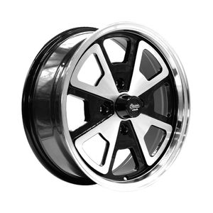 Paquete de 4 Rines 17X7 4-130 CLASIC Mod: FC4506 ET35 CB73.1 BLACK MACHINE FACE WITH MACHINED LIP