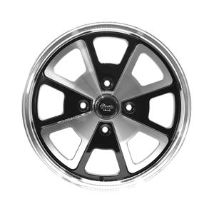 Paquete de 4 Rines 17X7 4-130 CLASIC Mod: FC4506 ET35 CB73.1 BLACK MACHINE FACE WITH MACHINED LIP