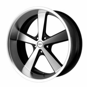 Paquete de 4 Rines 22X11 5-127 AMERICAN RACING MOD: VN701-NOVA ET18 78.3 GLOSS BLACK MACHINE FACE