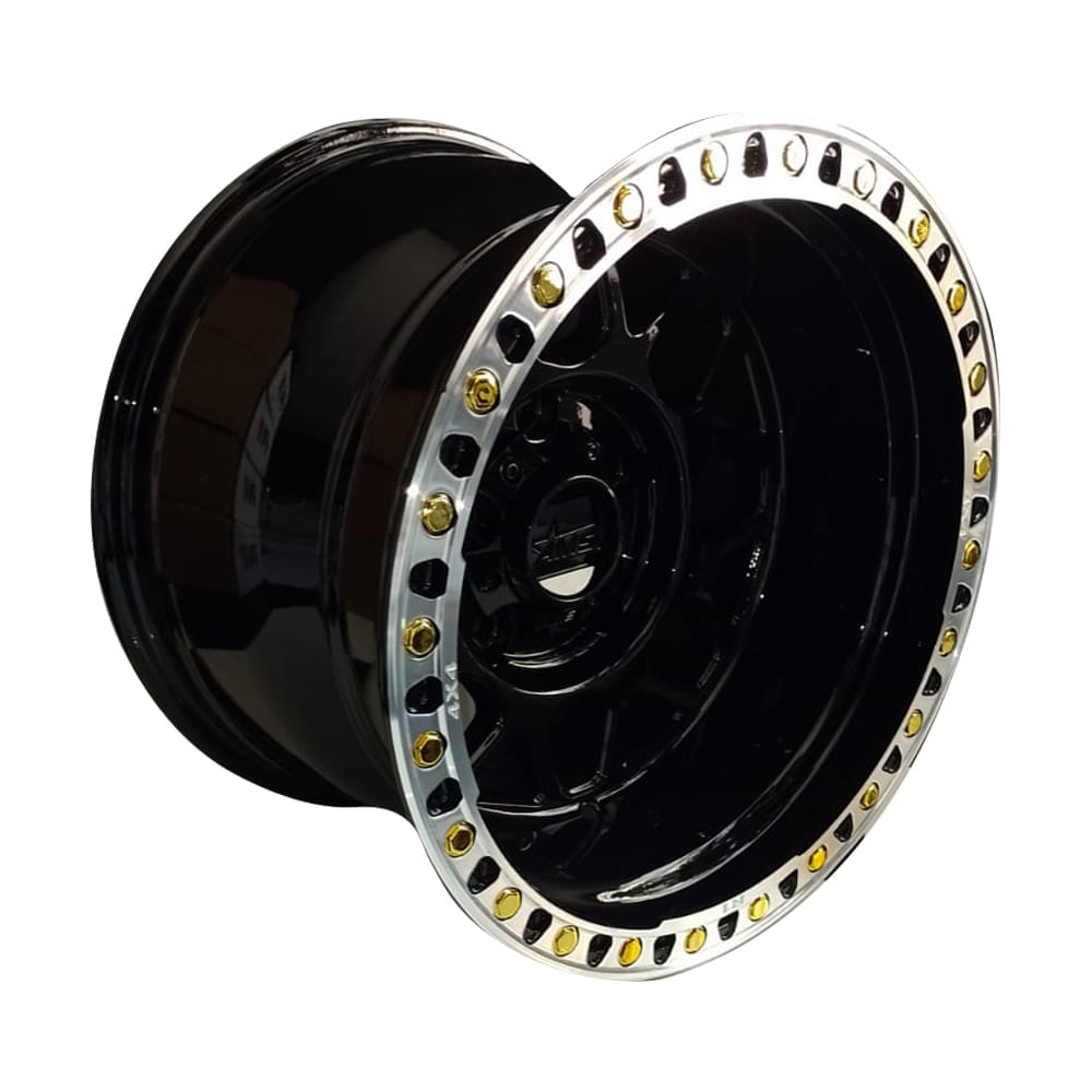 Paquete de 4 Rines 15X10 5-127 R1 SPORT Mod: QC1668 ET-44 CB83 BLACK ...