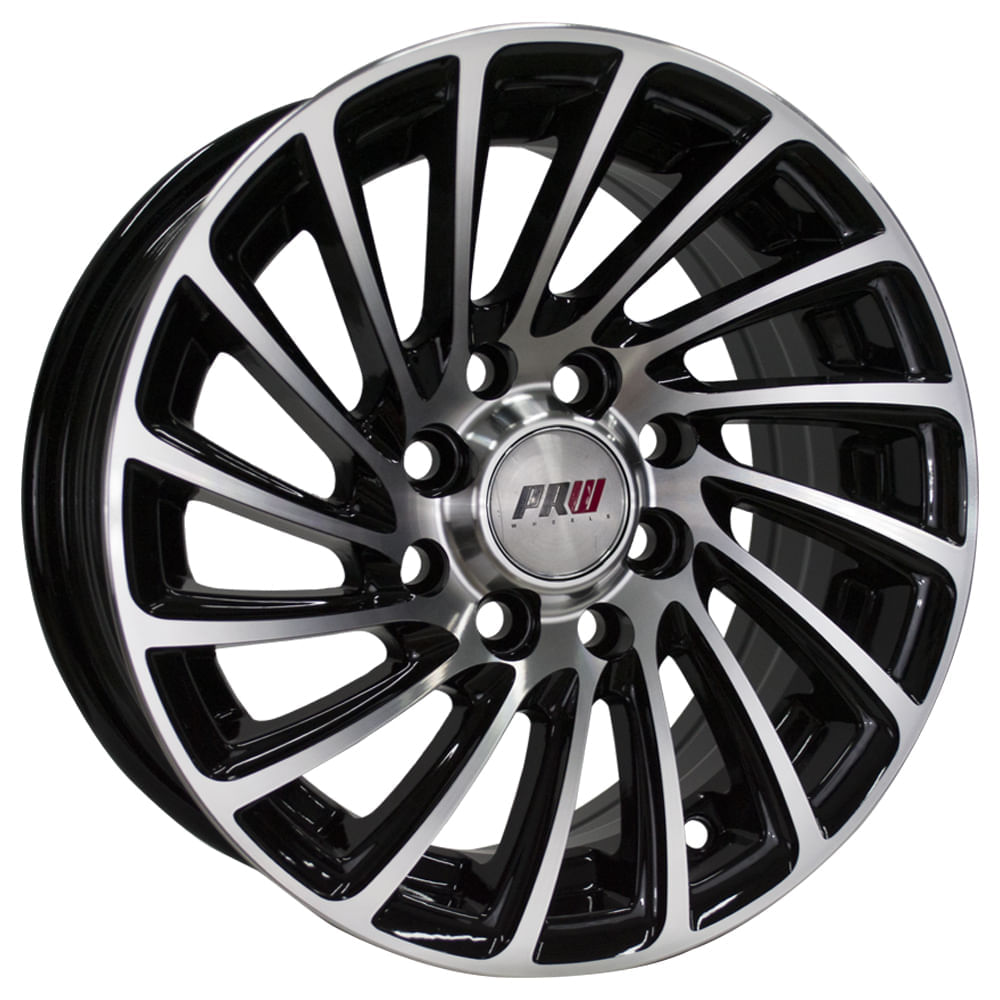 Paquete de 4 Rines 13X5.5 4-100/114.3 PRW Mod: P1001 ET28 CB73.1 BLACK ...