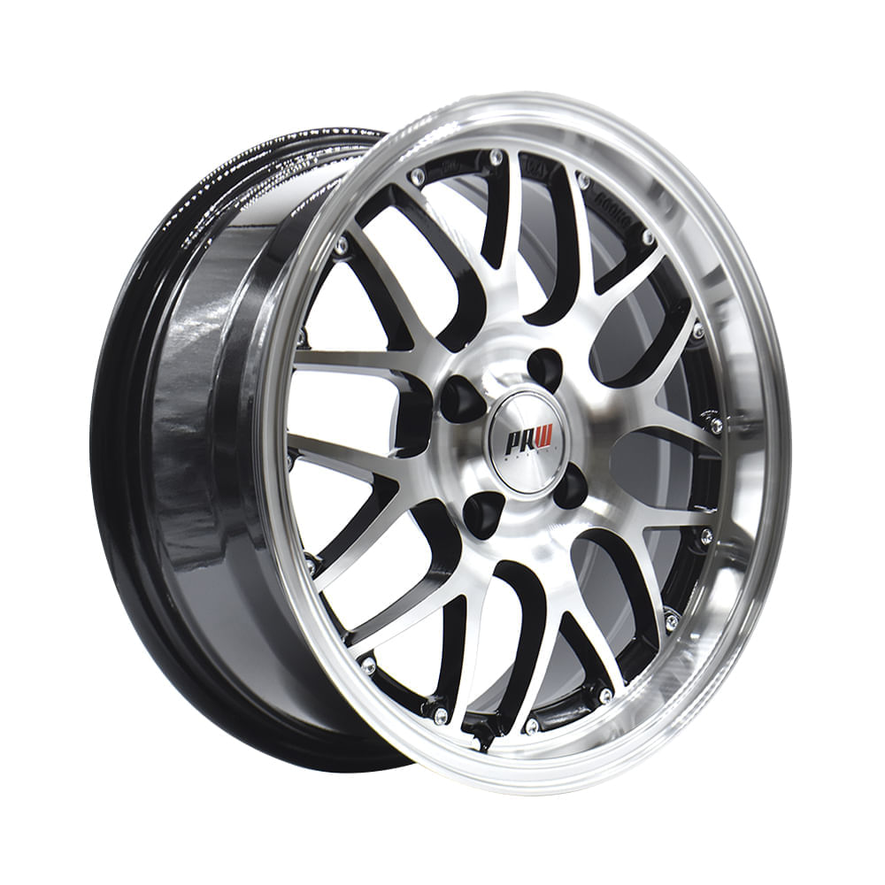 Paquete de 4 Rines 15X7 5-100/108 PRW Mod: P127 ET30 CB73.1 BLACK ...