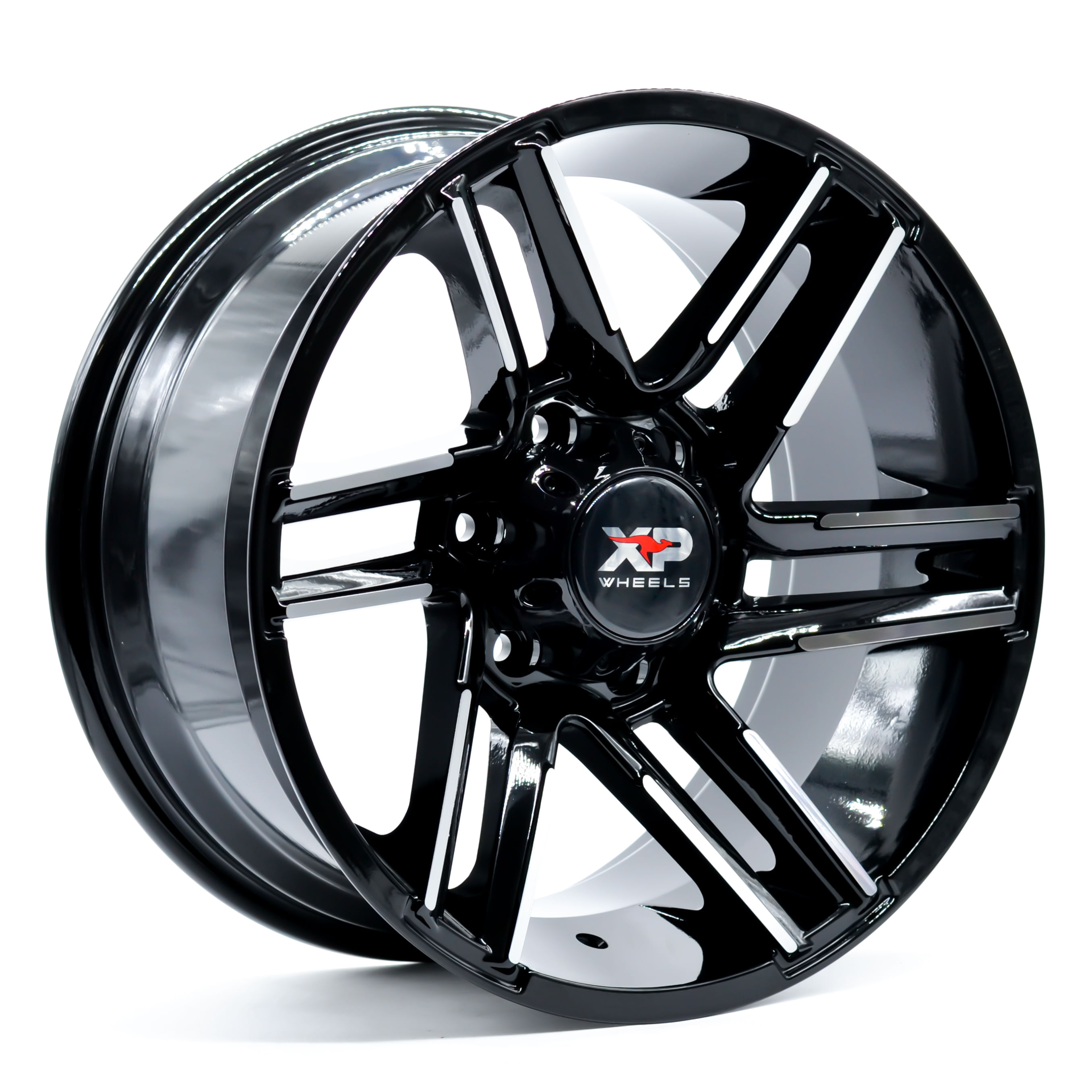 Paquete de 4 Rines 18X9 6-139.7 XP WHEELS Mod: FC042 ET12 CB110 GLOSS ...