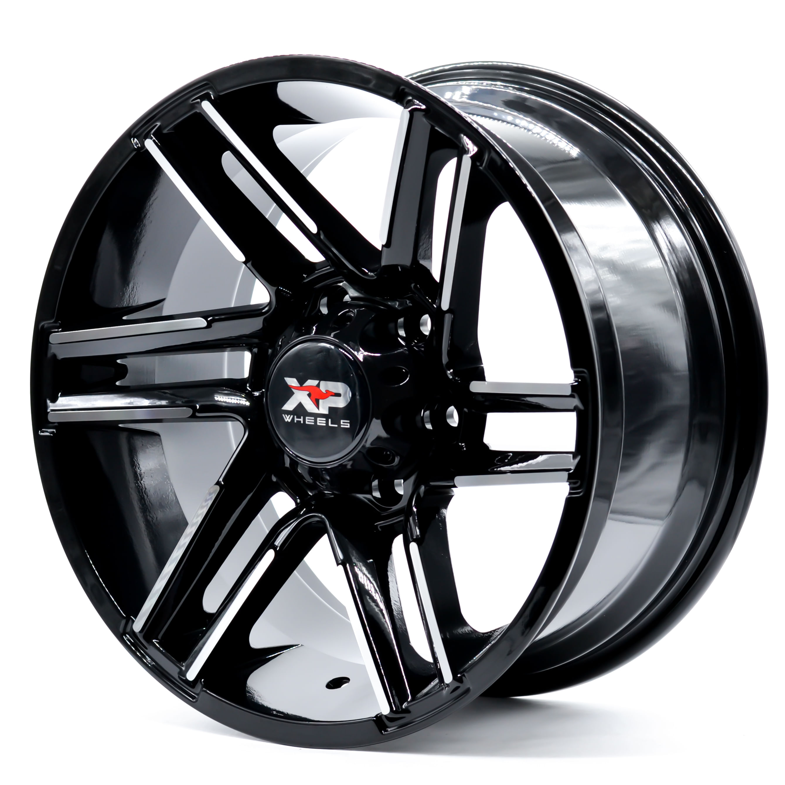 Paquete de 4 Rines 18X9 6-139.7 XP WHEELS Mod: FC042 ET12 CB110 GLOSS ...